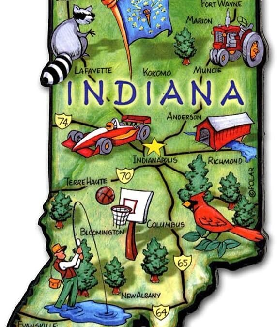 Wholesale Indiana Artwood State Magnet Collectible Souvenir by Classic Magnets Factory & Supplier OEM