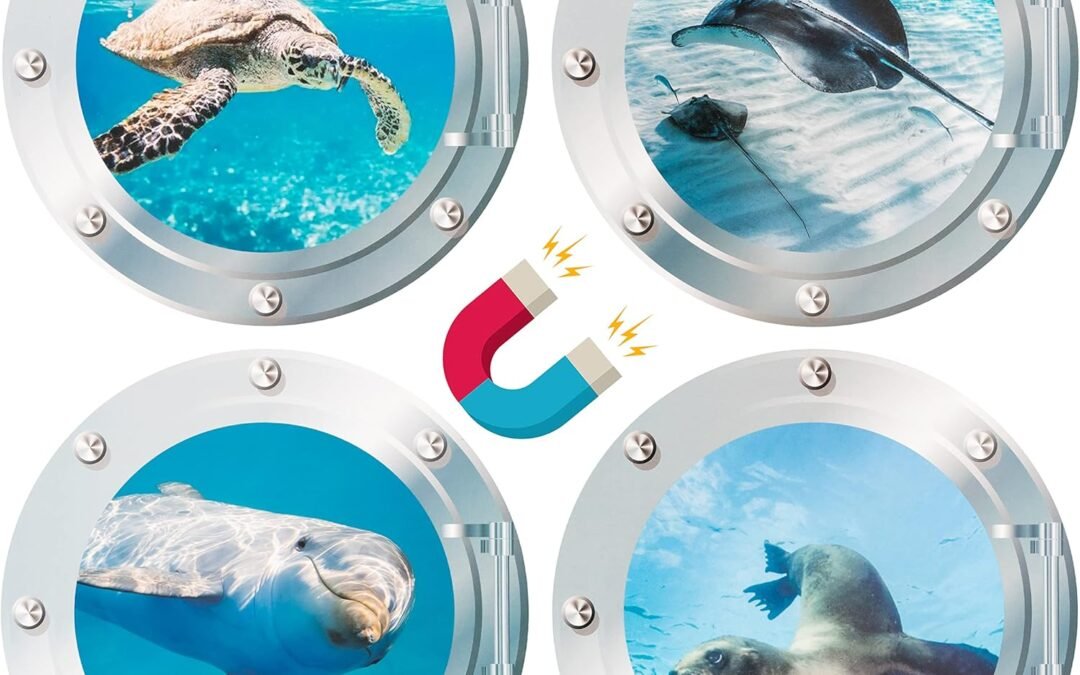 Wholesale JAPBOR 4pcs Cruise Door Magnets Decorations Magnetic, Cabin Ship Refrigerator Car Magnet, Sea Animal Magnetic Decal, Ocean World Turtle Dolphin Fridge Sticker for Home Kitchen Cabinet Decor (9.8 Inch) Factory & Supplier OEM
