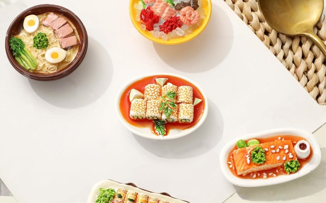 Wholesale Japanese Food Fridge Magnet Cute 3D Sushi Ramen Refrigerator Magnets Simulation Food Fun Decorative Magnets for Home Dollhouse Kitchen, 5Pcs Factory & Supplier OEM