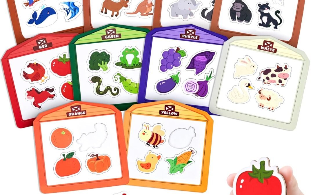 Wholesale JoyCat Wooden Fridge Magnets for Toddlers, 50PCS Magnetic Color Sorting Refrigerator Toys, Farm & Zoo Animal Magnets for Kids, Baby Educational Learning Gifts for 2, 3, 4, 5 Year Olds Factory & Supplier OEM
