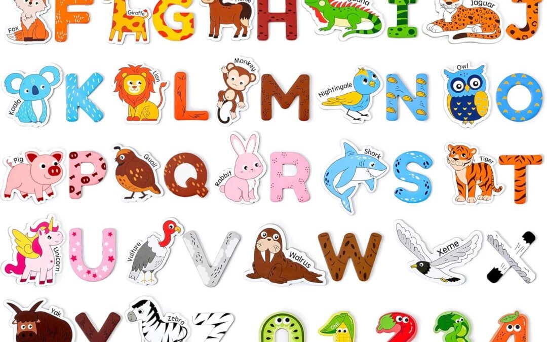 Wholesale JoyCat Wooden Kids Magnets – 26 Cute Animals, Alphabet Uppercase Letters, and 0-9 Numbers, Fridge Magnets for Toddlers, Fun Educational Spelling Learning Gift for Toddlers & Kids Factory & Supplier OEM
