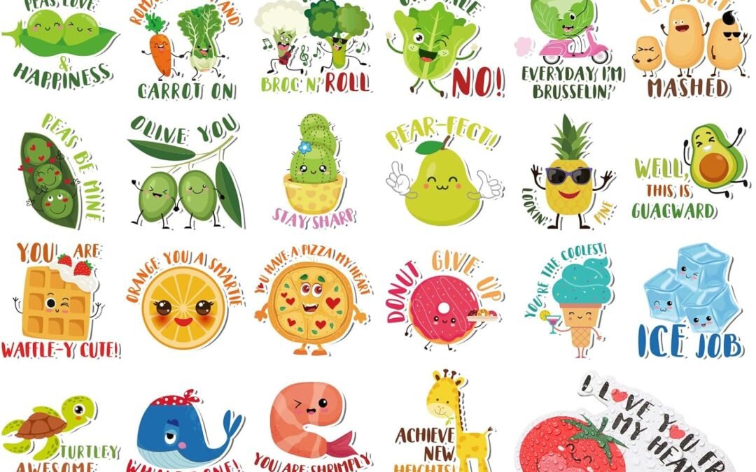 Wholesale Kanayu 32 Pcs Funny Magnets for Fridge Puns Gifts Cute Food Magnets for Refrigerator Home Office Kitchen Car Decoration(Veggie and Fruit) Factory & Supplier OEM