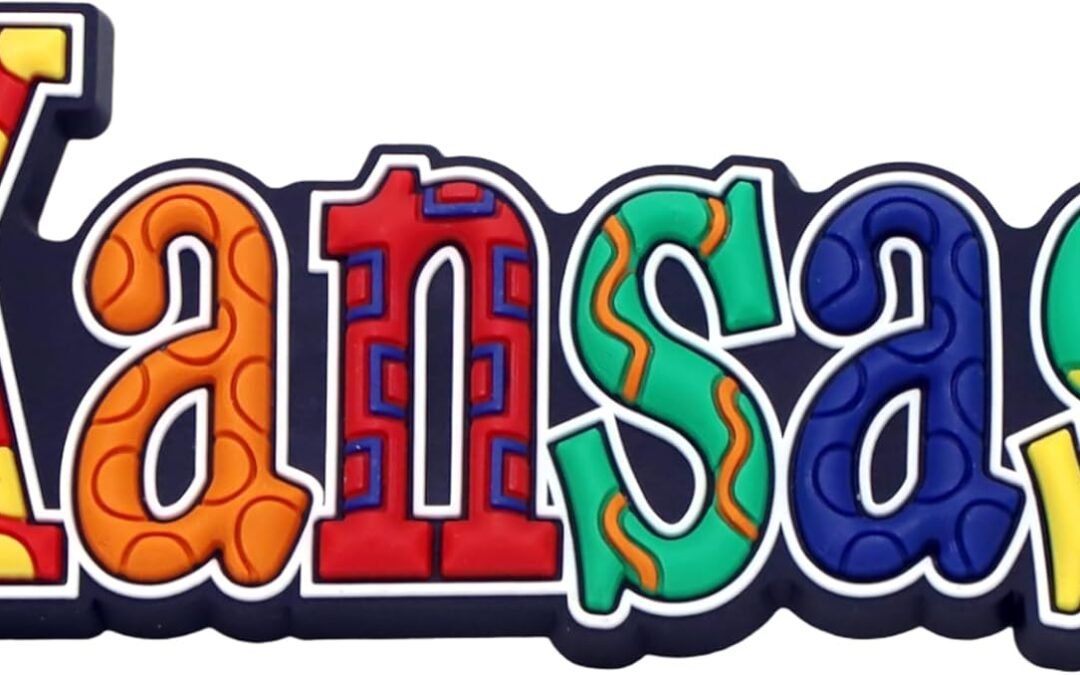 Wholesale Kansas Festive Multicolor Letters Fridge Souvenir Magnet Factory & Supplier OEM
