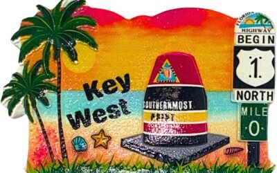 Wholesale Key West Florida Souvenir Magnet, Iconic Mile Marker 0, 3D Resin Keepsake, 3.5 Inches Factory & Supplier OEM