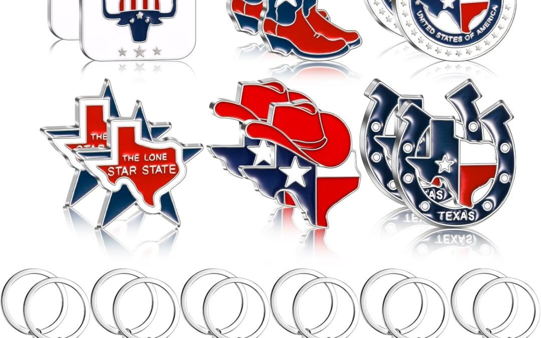 Wholesale Konohan 24 Pcs Texas Keychain Magnet Set Texas Gifts Souvenirs Lone Star State Shaped Keychain Fridge Magnet Texas Collection Factory & Supplier OEM
