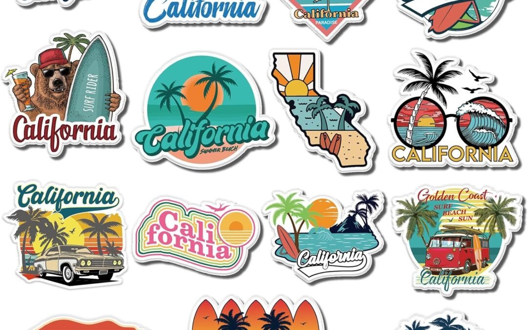 Konohan 30 Pcs California Souvenirs Gifts California Magnets for Refrigerator Acrylic USA State Magnet Souvenirs Magnetic Stickers for Refrigerator Home Decoration