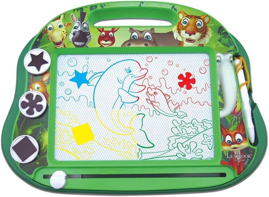 Wholesale LEXiBOOK, Multicolor Magic Magnetic Animals Drawing Board, Artistic Creative Toy for Girls and Boys, Stylus Pen and Stamps, Green, CRANX550 Factory & Supplier OEM