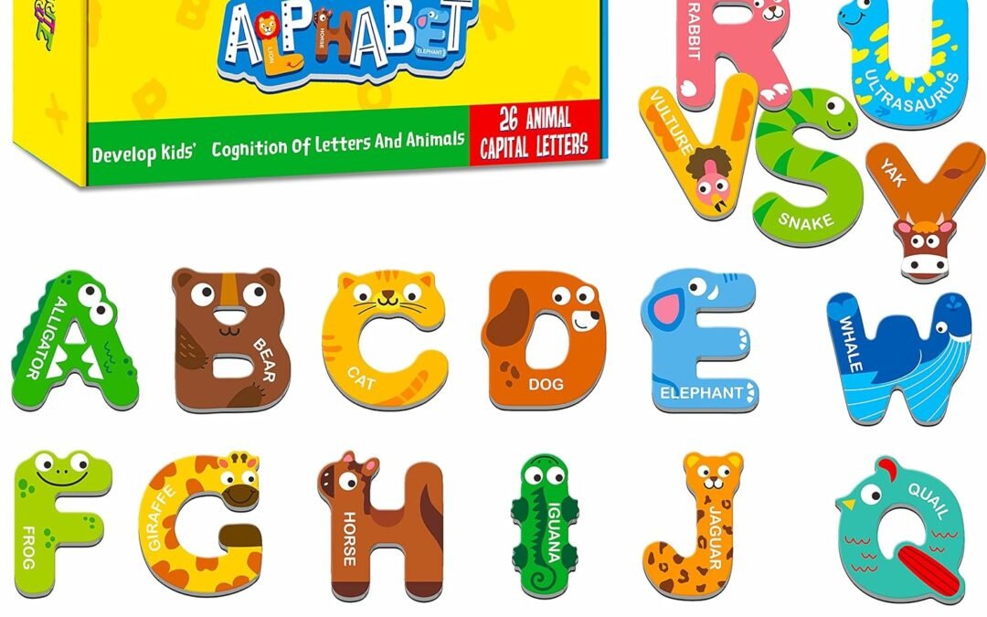 Wholesale Large Size Magnetic Letters, Cute Animal Alphabet ABC Magnets for Fridge Colorful Uppercase Animals Toys Set Educational Spelling Learning Games for Kids, Toddlers 3 4 5 Years Old Factory & Supplier OEM
