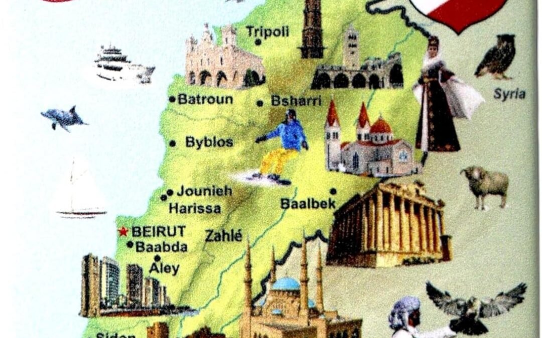 Wholesale Lebanon Graphic Map and Attractions Souvenir Fridge Magnet 2.5″ X 3.5″ Factory & Supplier OEM