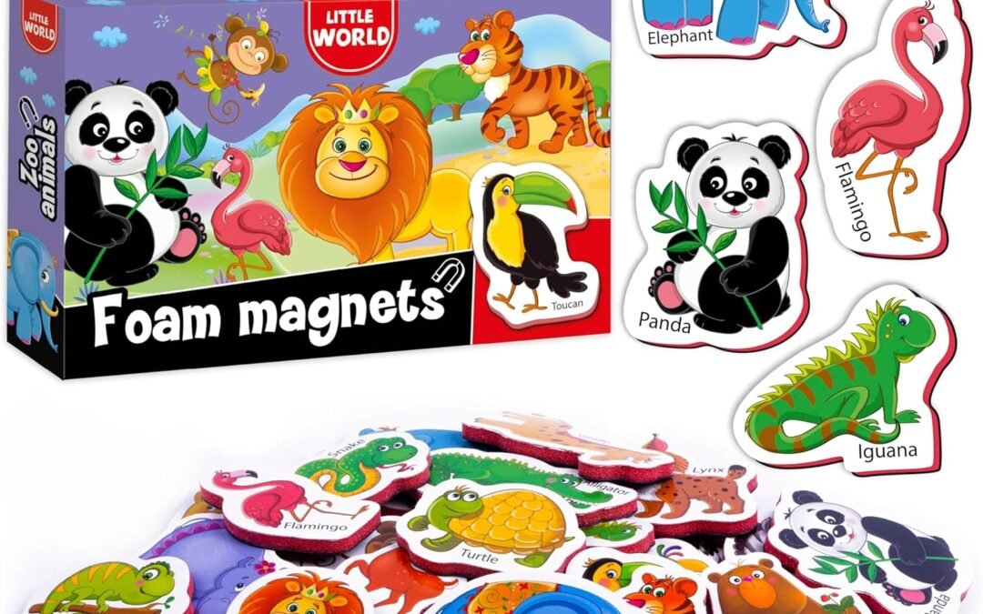 Wholesale Little World Large Set of 25 Foam Fridge Magnets for Toddlers 1-3 – Refrigerator Magnets for Kids – Baby Magnet for Refrigerator 1 Year Old – Zoo Magnetic Animals – Animal Magnets for Toddlers 1-3 Factory & Supplier OEM