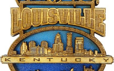 Wholesale Louisville, Kentucky Souvenir Magnets, Carved Wood Kitchen Decor for Fridge, Whiteboards, 3.25 Inches Factory & Supplier OEM