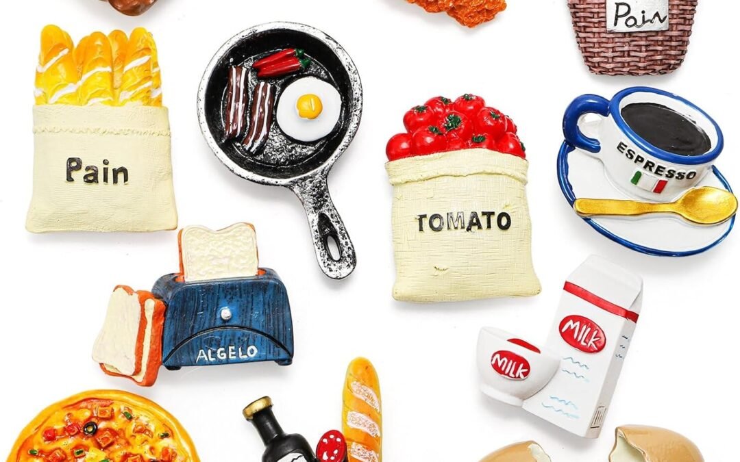Wholesale Lyellfe 12 Pack Food Fridge Magnets, Cute 3D Food Magnet for Refrigerator, Strong-adhensive Funny Kitchen Refrigerator Stickers for Kitchen Decor, Whiteboard, Map, Cabinets Factory & Supplier OEM