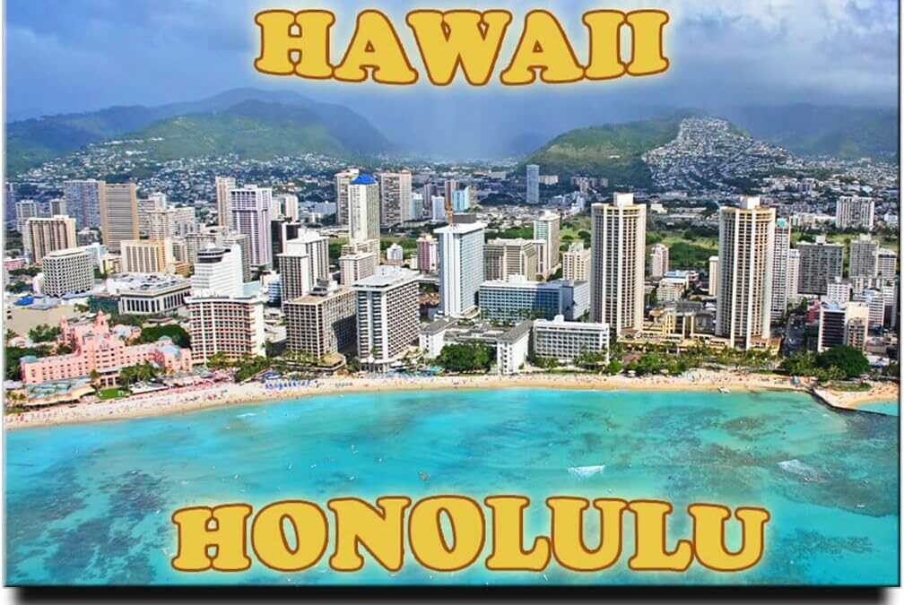 Wholesale Magnet Sv Hawaii Waikiki Fridge Magnet Honolulu Oahu Travel Souvenir Photo Magnet Factory & Supplier OEM