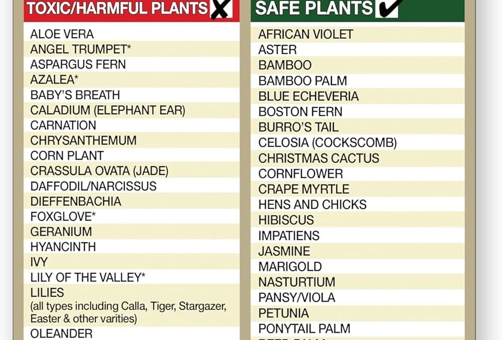 Wholesale Magnetic List Toxic Safe Plants Flowers for Pets – Dog Cat Chart – Plants Flowers Dogs Cats Should Not Eat – Chart Decorative Magnets – Pet Safety – Pet Adoption Essentials Gift 5.5 x 8.5 inches Factory & Supplier OEM