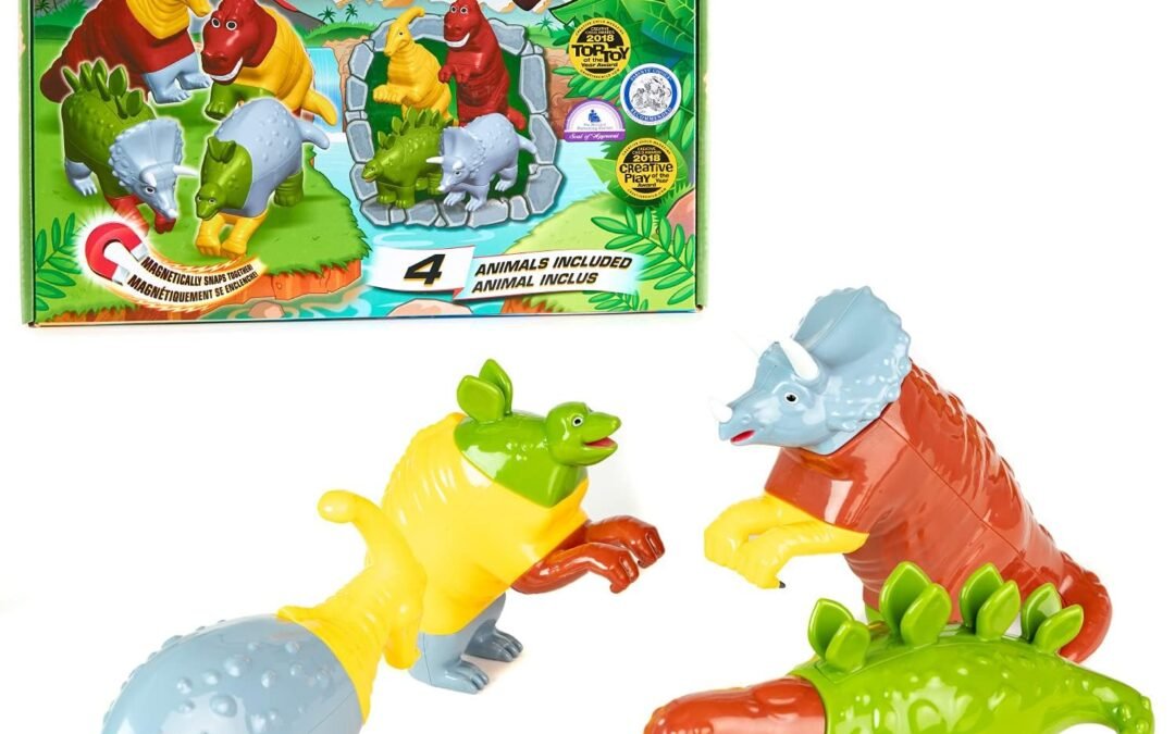 Wholesale Magnetic Mix or Match Dinosaurs Toy Play Set, 15 Pieces Factory & Supplier OEM