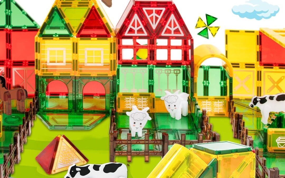 Wholesale Magnetic Tiles Building Blocks,76Pcs Farm Animals Magnetic Blocks Tiles Toys for Kids Toys Ages 3-5 + with Magnetics Animals STEM Gifts for Boys Sensory Play for Girls Preschool Learning Factory & Supplier OEM