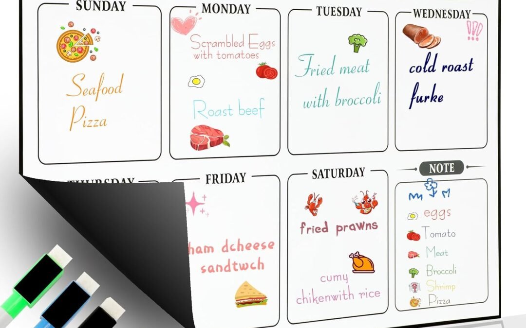 Wholesale Meal Planner Magnetic Menu Board for Kitchen Fridge Planning Board Meal Planner for Fridge Weekly Meal Planner Dry Erase Calendar for Fridge Magnetic Calendar Fridge Calendar Magnet Factory & Supplier OEM