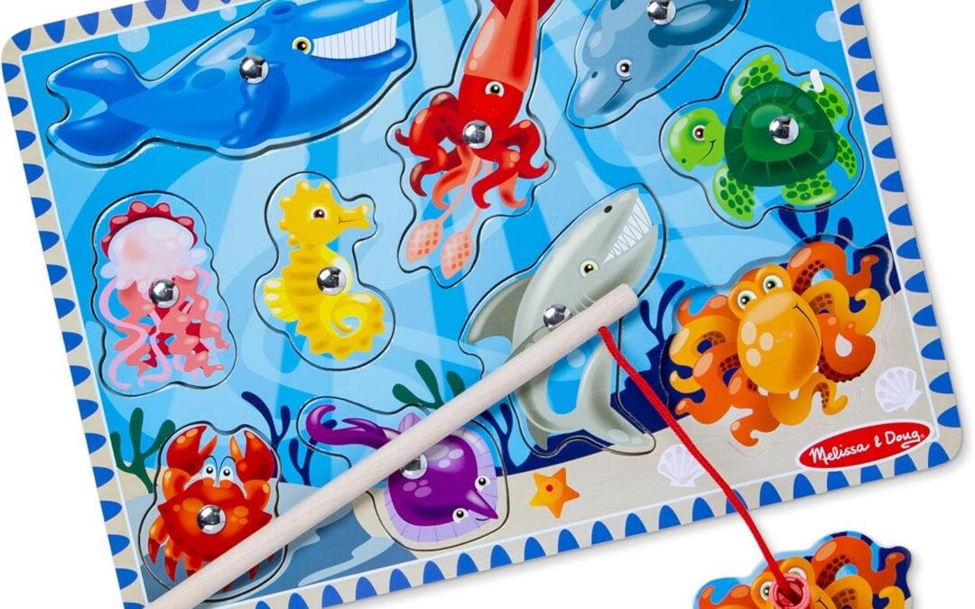 Wholesale Melissa & Doug Magnetic Wooden Fishing Game and Puzzle With Wooden Ocean Animal Magnets Factory & Supplier OEM