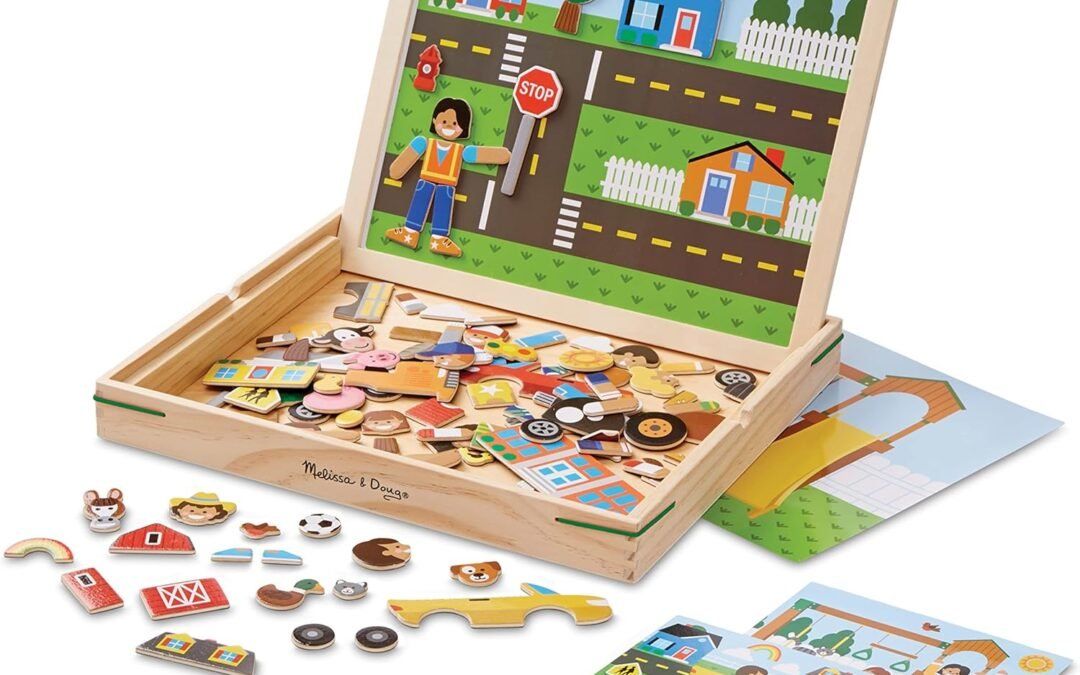 Wholesale Melissa & Doug Wooden Magnetic Matching Picture Game With 119 Magnets and Scene Cards Factory & Supplier OEM