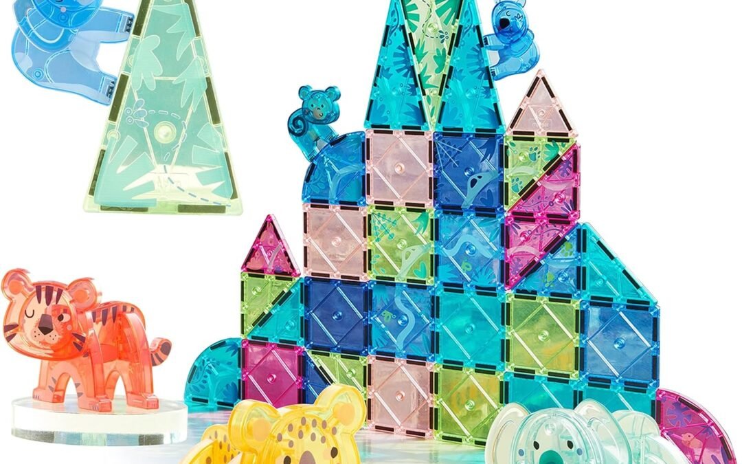 Wholesale MiDeer Animal Magnetic Tiles 40 Pcs, Magnetic Building Blocks for Toddler 3-5, Educational Stack Tile Construction Magnet Block STEM Learning Toy for Kids Age 3-5 4-8 Factory & Supplier OEM