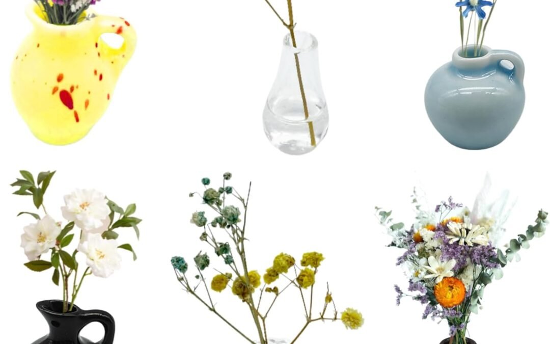 Wholesale Mini Buds Vases Magnets for Fridge,Mini Ceramics Flowers Pot Refrigerator Magnets Funny 3D Vases Plants DIY Decoration Office Kitchen Accessories (6Pcs) Factory & Supplier OEM