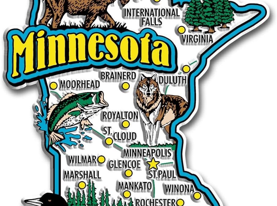 Wholesale Minnesota Jumbo State Magnet by Classic Magnets, 3.4″ x 3.8″, Collectible Souvenirs Made in The USA Factory & Supplier OEM