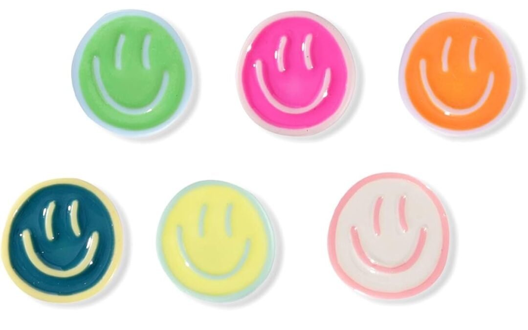Wholesale Mymazn 12Pcs Fridge Magnets Cute Refrigerator Magnets, Colorful Magnets for Whiteboard Cabinet Locker, Resin Smile Face Decorative Magnets for Classroom Kitchen Office Factory & Supplier OEM