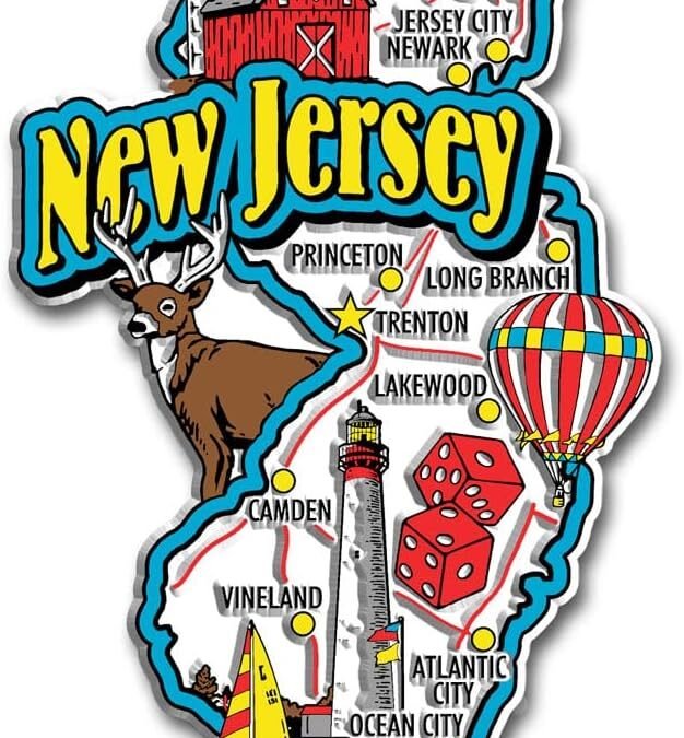 Wholesale New Jersey Jumbo State Magnet by Classic Magnets, 2.9″ x 4.7″, Collectible Souvenirs Made in The USA Factory & Supplier OEM