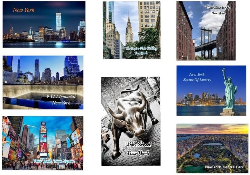 Wholesale New York City Skyline, Manhattan, Collectible, NY, Travel, Souvenir, Refrigerator, Locker Magnet 2 x 3 Fridge Magnet (Pack of 8) Factory & Supplier OEM