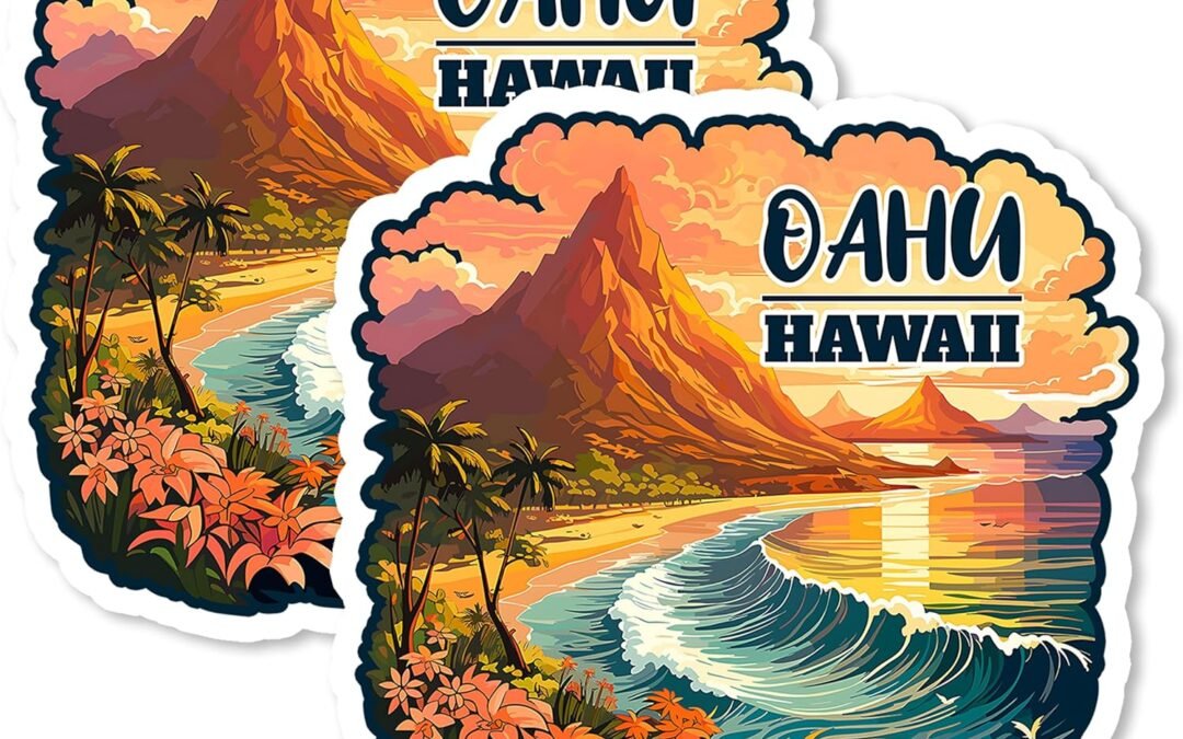 Wholesale Oahu Hawaii Magnet 4 Inch 2-Pack – Strong Vinyl Decorative Travel Magnets for Fridge Locker Kitchen Office – Cute Fun Aesthetic Cool Durable & Long-Lasting Souvenir ID44999 Factory & Supplier OEM