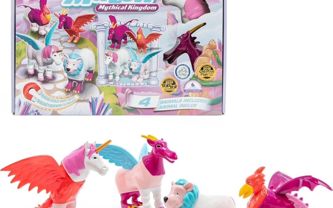 Wholesale POPULAR PLAYTHINGS Magnetic Mix or Match Pastel Mythical Kingdom Toy Play Set, 15 Pieces Factory & Supplier OEM