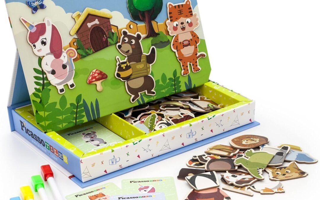 Wholesale PicassoTiles 112 Piece Magnetic Mix & Match Animal Building Activity DIY Combination Puzzle Book Kid Toy Set Educational Playset STEM Learning, 20 FREE Unique Animals Creative Inspirational Idea Cards Factory & Supplier OEM