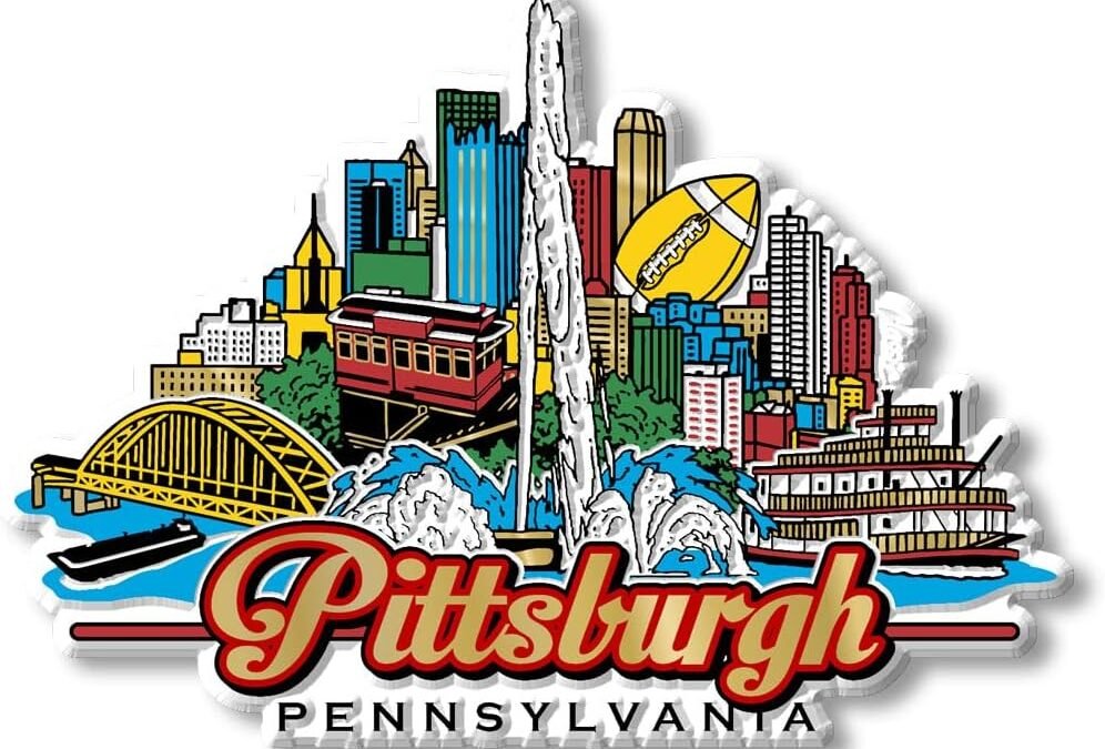 Wholesale Pittsburgh City Magnet by Classic Magnets, Collectible Souvenirs Made in The USA, 3.9″ x 2.9″ Factory & Supplier OEM