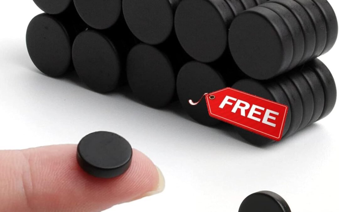 Wholesale Premium 30 Pcs Black Small Magnets | 10×2.6 mm Round Brushed Refrigerator Magnets for Kitchen | Mini Rare Earth Decorative Magnets for Crafts, Notes & Office Whiteboard Factory & Supplier OEM