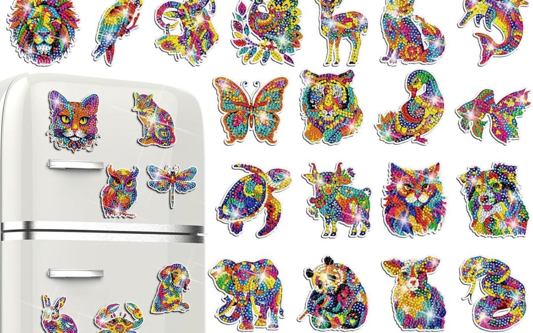 Wholesale Remuuly 30 Pcs Diamond Painting Magnets Spring Diamond Art Magnet Kits for Adults Summer Animal Flower Cupcake Cow Rhinestones Refrigerator Stickers for Fridge DIY Crafts Toy Gifts(Animal) Factory & Supplier OEM