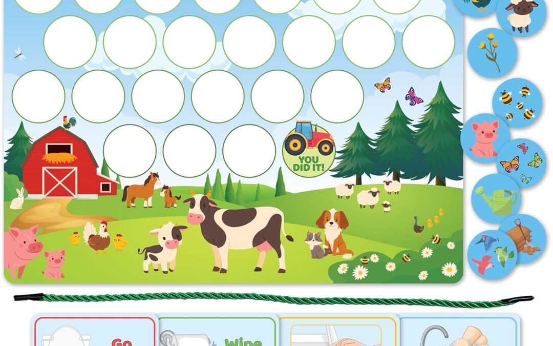 Wholesale Reusable Magnetic Animals Potty Chart, Potty Training for Boys, Potty Training Chart for Toddler Girls, Potty Training Rewards Boys, Sticker Chart Kids, Potty Training Sticker Chart for Toddlers Factory & Supplier OEM