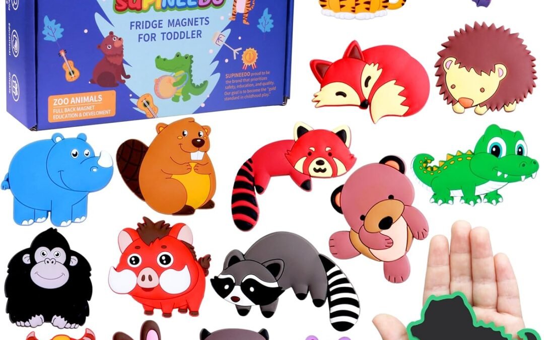 Wholesale SUPINEEDO Fridge Magnet for Toddlers 1-3，Kids Magnets for Fridge (16 Pcs Animals Magnet Box) Factory & Supplier OEM