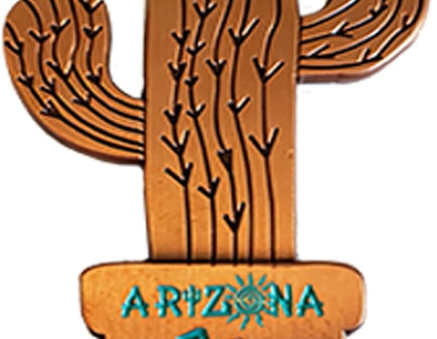 Wholesale Saguaro Cactus Magnet (Bronze) – Arizona Gift Souvenir Decorative Saguaro Cactus Southwest Gift Idea Kitchen Refrigerator Succulent Decor Stylized Design Factory & Supplier OEM