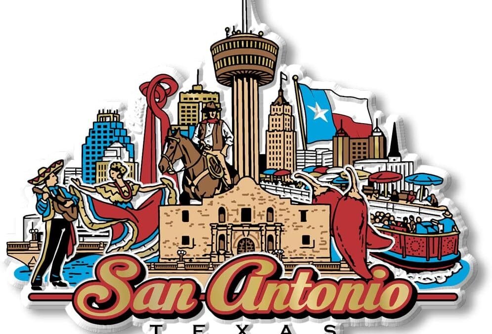 Wholesale San Antonio, Texas City Magnet by Classic Magnets, Collectible Souvenirs Made in The USA, 4.21″ x 3.22″ Factory & Supplier OEM