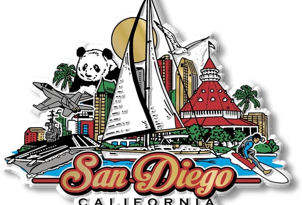 Wholesale San Diego City Magnet by Classic Magnets, Collectible Souvenirs Made in The USA, 4.3″ x 3.3″ Factory & Supplier OEM