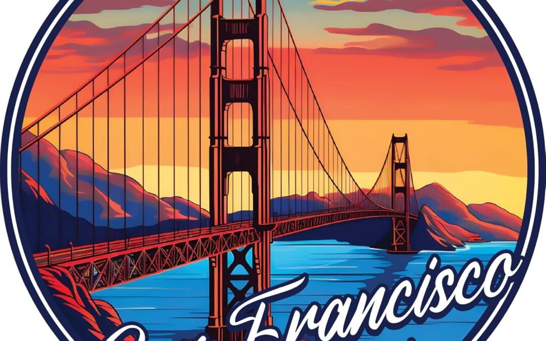 Wholesale San Francisco California A Souvenir Decorative Flat Magnet 2-Inch Factory & Supplier OEM