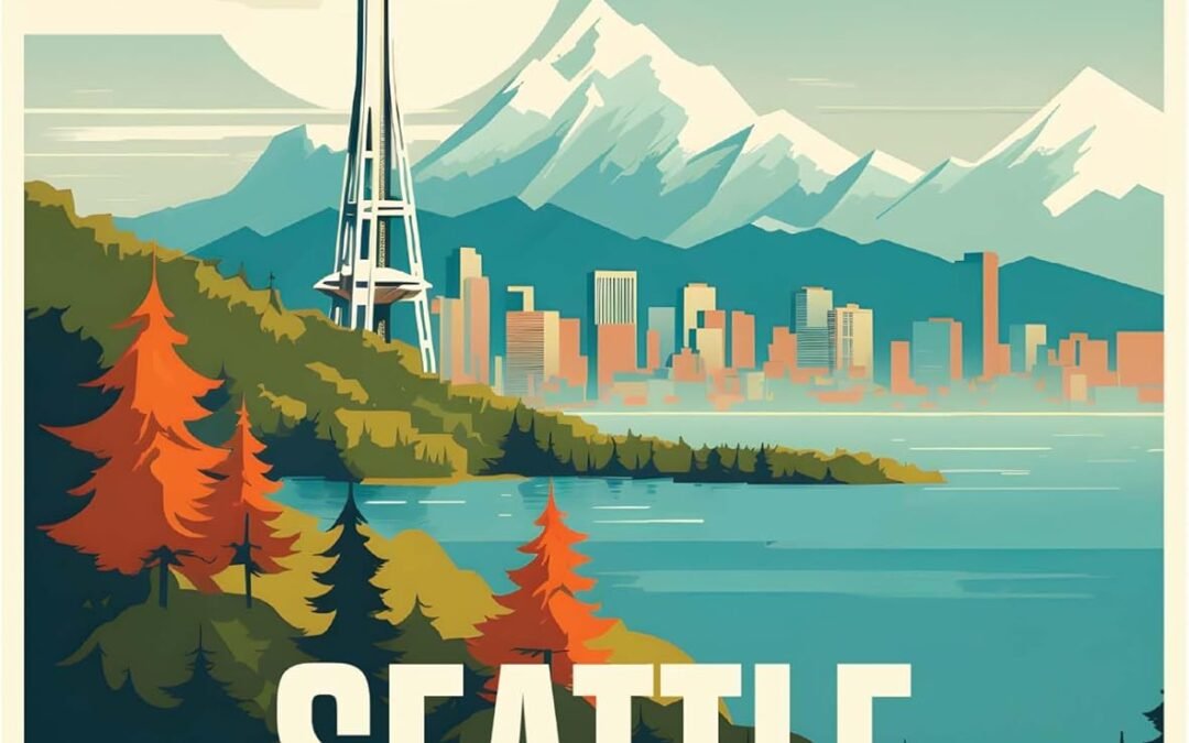 Wholesale Seattle Washington Design B Souvenir Decorative Flat Magnet 2-Inch Factory & Supplier OEM