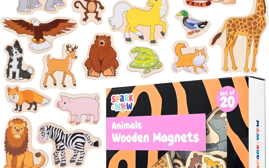 Wholesale Spark & Wow Wooden Magnets | Animals, Magnets for Kids Ages 2+ | Open-Ended Play | Adhere to Fridges, Whiteboards and More Factory & Supplier OEM