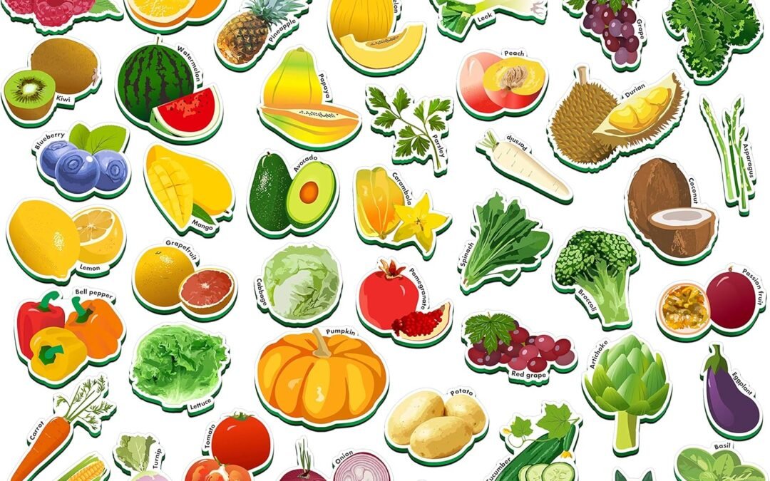 Wholesale SpriteGru 59 PCS Fruits & Veggies Magnets for Toddlers Kids, Perfect for Preschool Learning Factory & Supplier OEM