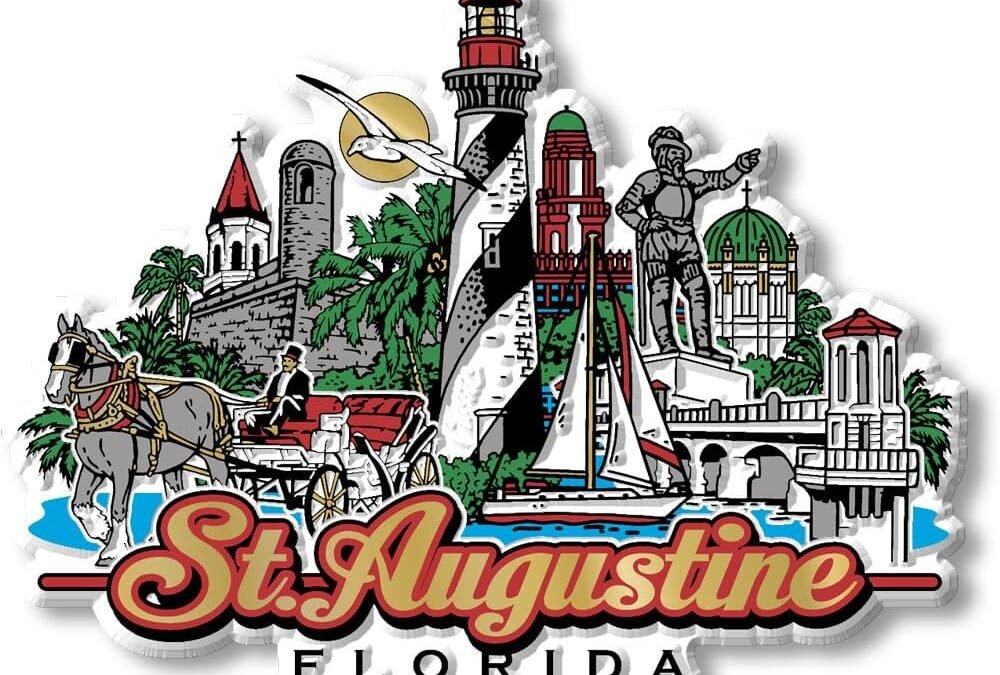 Wholesale St. Augustine, Florida City Magnet by Classic Magnets, Collectible Souvenirs Made in The USA, 4.32″ x 2.89″ Factory & Supplier OEM
