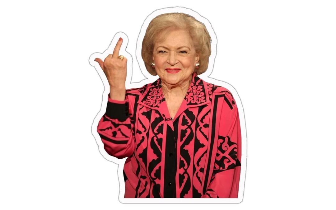 Wholesale Stay Golden – Funny Betty White Middle Finger Fans Magnet Gift for Refrigerators and Cars Factory & Supplier OEM
