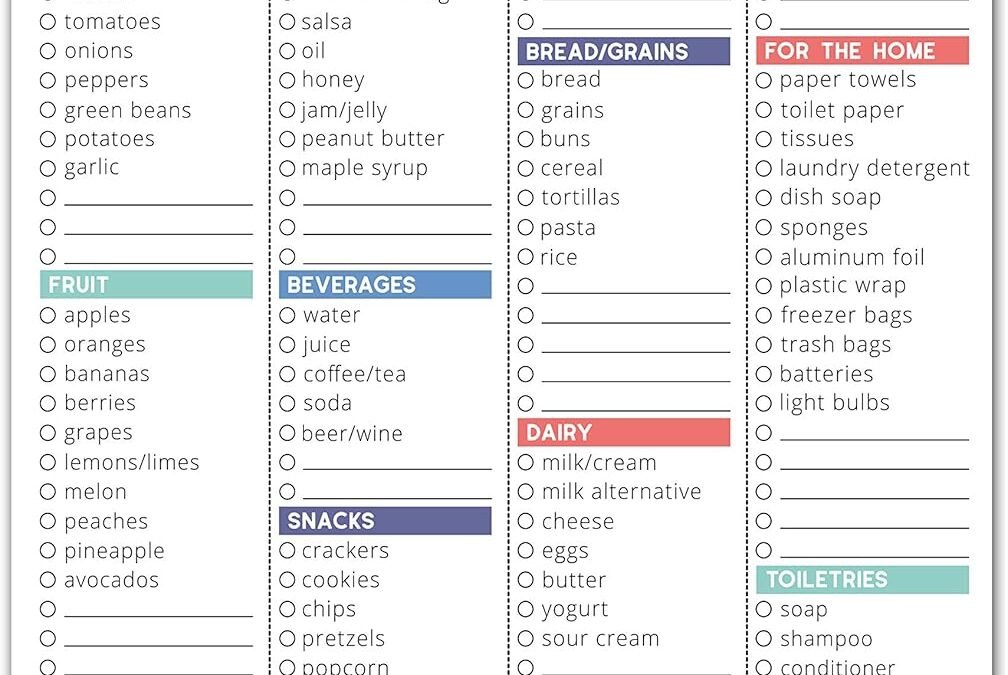 Wholesale Sweetzer & Orange FastCheck Grocery List Magnet Pad for Fridge. 6×9” Magnetic Notepad with Printed Shopping List Items and Blank Grocery Shopping Spaces. 60 Page Notepad Weekly Planner Factory & Supplier OEM
