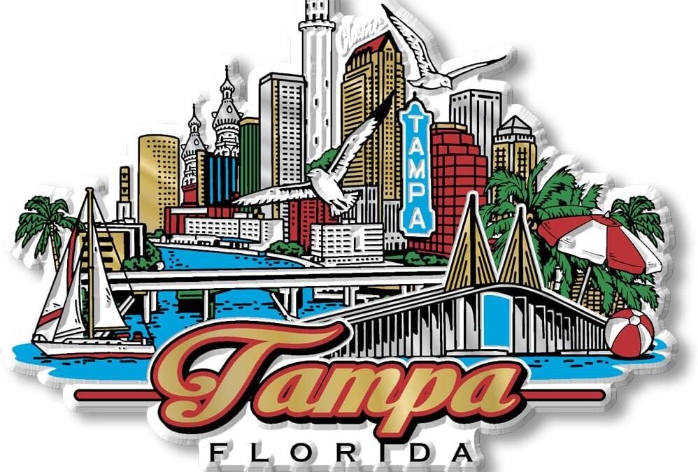 Wholesale Tampa, Florida City Magnet by Classic Magnets, Collectible Souvenirs Made in The USA, 4.2″ x 3″ Factory & Supplier OEM