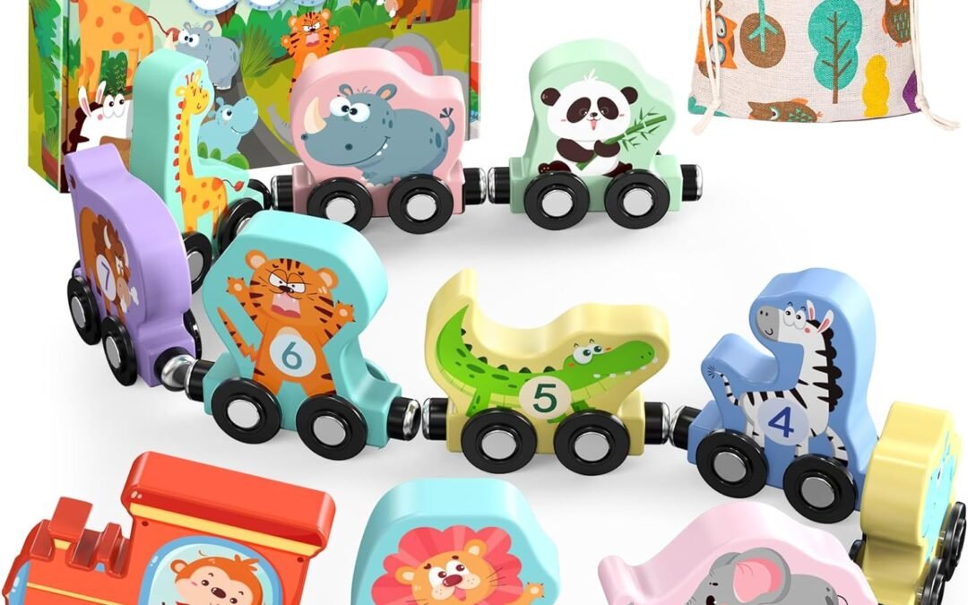 Wholesale Toys for Toddlers, 11 Magnetic Wooden Animals Train Set, Montessori Toys for Toddlers, Preschool Learning Activities for Kids, Birthday Gifts for Boys, Girls Factory & Supplier OEM