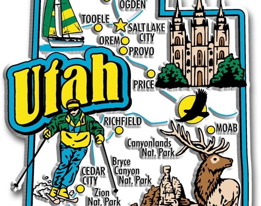 Wholesale Utah Jumbo State Magnet by Classic Magnets, 3″ x 3.5″, Collectible Souvenirs Made in The USA Factory & Supplier OEM